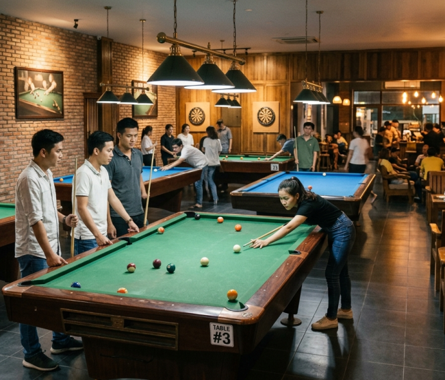 Khám phá không gian bida phong cách retro tại Buffalo Billiards Club